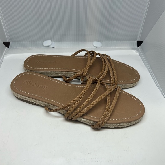 Madewell The Kathryn Brown Braided Slide Sandals SZ 10 MD777 New - Picture 4 of 6